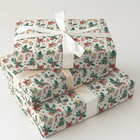 Retro Christmas Gift Wrap, Vintage Tree and Candy Cane Wrapping Paper, Traditional Holiday Wrapping Paper, Festive Winter Present Wrap