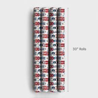 Watercolor Christmas Gift Wrap Roll, Nutcracker Wrapping Paper, Holiday Nutcracker Soldier Wrapping Paper, Festive Xmas Gift Wrapping Paper