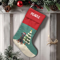 Personalized Dog Christmas Stocking, Doberman Christmas Stocking, Custom Pet Holiday Stocking, Doberman Pinscher Mantel Decor Xmas Present
