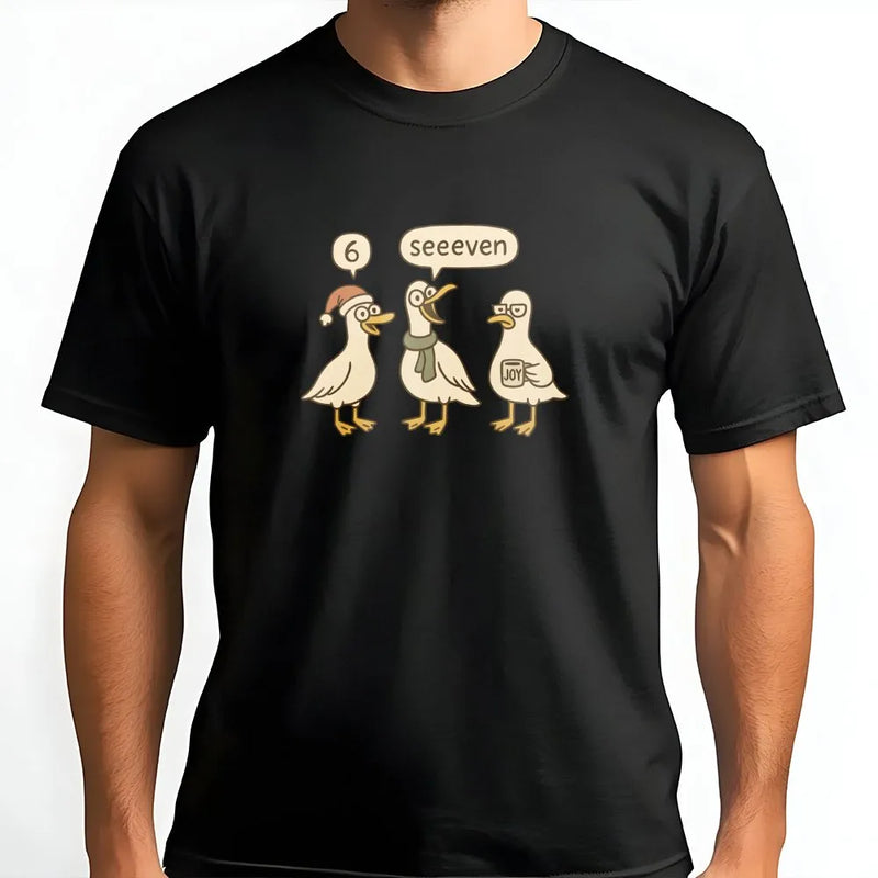 Humorous Math Pun Teacher Shirt, Six Seven Duck Teacher T-Shirt, Duck Math Educator Graphic Tee, Adorable School Math Teacher Shirt, Christmas Present