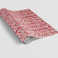 Blush and Mint Stripe Holiday Gift Wrap, Candy Cane Wrapping Paper, Festive Peppermint Present Wrap, Christmas Striped Gift Wrap Roll