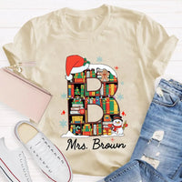 Custom Name Holiday T-Shirt, Personalized Christmas Shirt, Matching Family Xmas Tee, Festive Winter Holiday Graphic Shirt