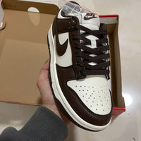 Low Top Sneakers, White Brown Sail Colorway, Lace Up Design, Casual Gift for Sneaker Fans