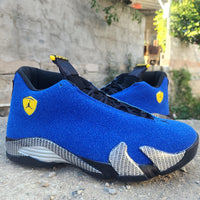Mid Top Sneakers, Blue Colorway, Lace Up Design, Casual Gift for Sneaker Fans