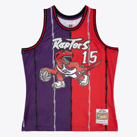 Toronto Raptors Vince Carter 1998 Split Swingman Jersey - Purple/Red