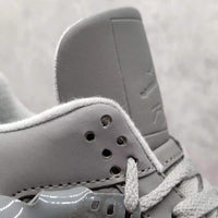 Mid Top Sneakers, Gray Colorway, Lace Up Design, Casual Gift for Sneaker Fans