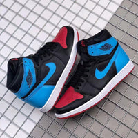 Sneakers, Blue Black Red Colorway, Lace Up Design, Casual Gift for Sneaker Fans