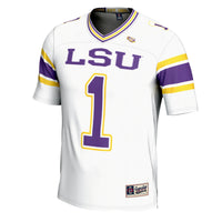 #1 LSU Tigers Football Jersey – White