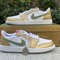 Low Top Sneakers, Yellow White Green Colorway, Lace Up Design, Casual Gift for Sneaker Fans
