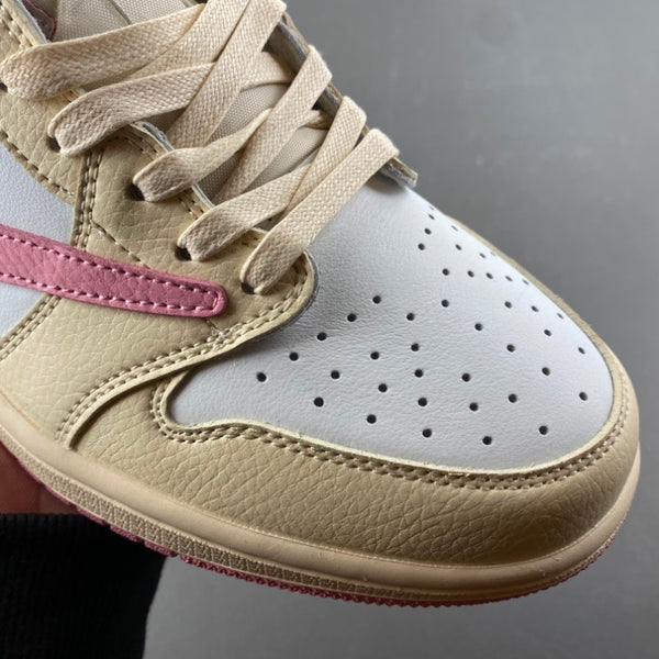 Low Top Sneakers, White Pink Colorway, Reverse Hook Design, Lace Up Design, Casual Gift for Sneaker Fans
