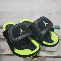 Slides, Black Green Colorway, Strap Design, Casual Gift for Shoe Lovers