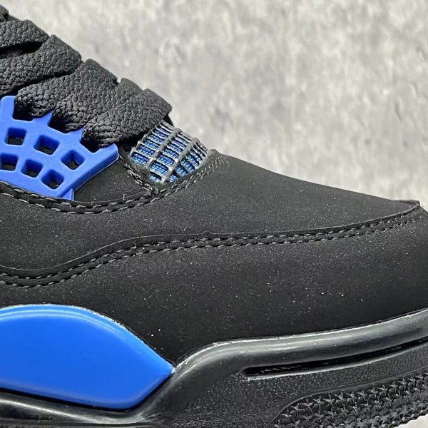 Mid Top Sneakers, Blue Black Colorway, Lace Up Design, Casual Gift for Sneaker Fans