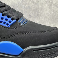 Mid Top Sneakers, Blue Black Colorway, Lace Up Design, Casual Gift for Sneaker Fans