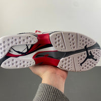 High Top Sneakers, White Red Colorway, Lace Up Design, Casual Gift for Sneaker Fans