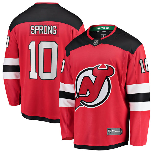 New Jersey Devils Daniel Sprong Red Home Breakaway Jersey