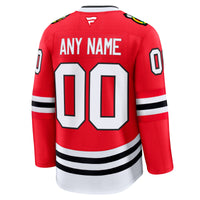 Chicago Blackhawks Red Home Premium Custom Jersey