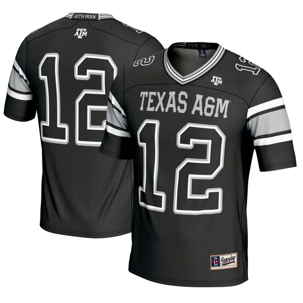 #12 Texas A&M Aggies Football Lightweight Fashion Jersey - Black