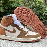 High Top Sneakers, White Brown Colorway, Lace Up Design, Casual Gift for Sneaker Fans