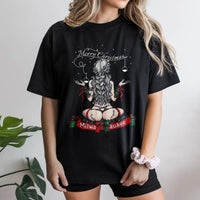 Naughty Holiday Graphic Tee, Milwaukee Christmas Pinup T-Shirt, Retro Xmas Pin Up Shirt, Humorous Secret Santa Top, Festive Holiday Present
