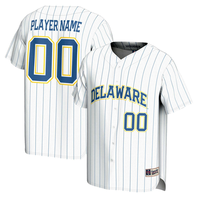 Delaware Fightin' Blue Hens NIL Pick-A-Player Baseball Lightweight Jersey - White