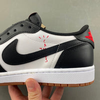 Low Top Sneakers, White Black Red Brown Colorway, Leather Footwear, Reverse Hook Design, Lace Up Design, Casual Gift for Sneaker Fans