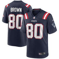 New England Patriots Troy Brown Navy Game Retired Player Jersey