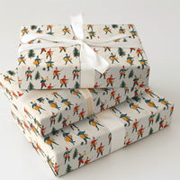 Classic Christmas Tree Gift Wrap, Vintage Drummer Boy Wrapping Paper, Retro Holiday Wrapping Paper, Nostalgic Xmas Paper