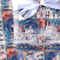 Watercolor Nutcracker Gift Wrap, Nutcracker Ballet Wrapping Paper, Christmas Ballet Wrapping Paper, Holiday Gift Wrap Roll for Dancers