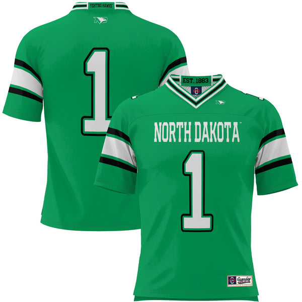 #1 North Dakota Endzone Football Jersey - Kelly Green