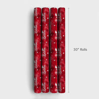 Red Christian Christmas Gift Wrap, Believe Nativity Wrapping Paper, Angels and Stars Holiday Present Wrap, Religious Xmas Wrapping Paper