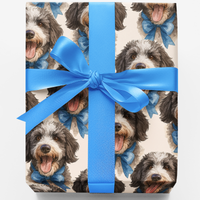 Curly Canine Breed Gift Wrap, Spanish Water Dog Wrapping Paper, Watercolor Pet Wrapping Paper, Dog Lover Christmas Gift Wrap