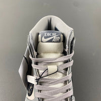 High Top Sneakers, Black Gray Colorway, Lace Up Design, Casual Gift for Sneaker Fans