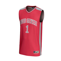 #1 Ohio State Buckeyes Lightweight Basketball Fashion Jersey - Scarlet