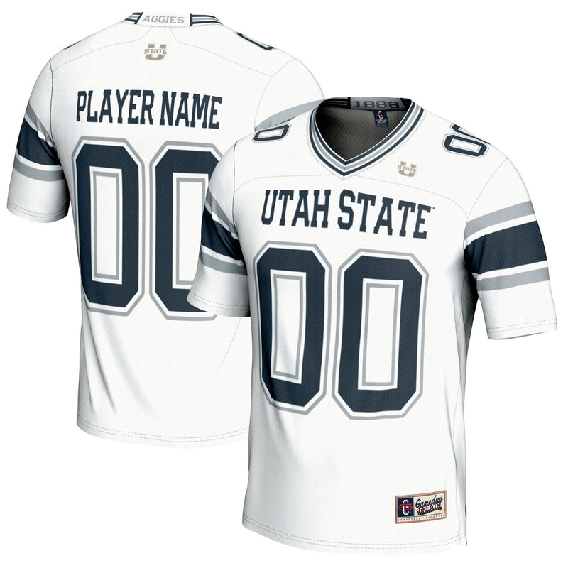 Utah State Aggies NIL Pick-A-Player Football Jersey - White