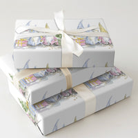 Watercolor Winter Holiday Gift Wrap, Christmas Gnome Wrapping Paper, Whimsical Nordic Gnomes Gift Wrapping Paper, Festive Xmas Present Wrap