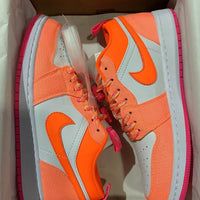 Low Top Sneakers, Orange Colorway, Lace Up Design, Casual Gift for Sneaker Fans