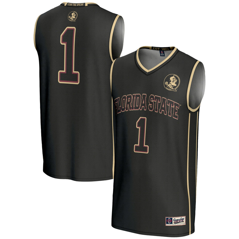 #1 Florida State Seminoles Lightweight Basketball Jersey - Black