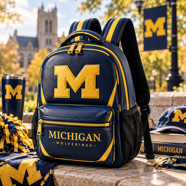 MICH Block M - Navy, Maize and Quiet Campus Confidence - main