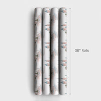 Watercolor Princess Castle Gift Wrap, Fairytale Castle Christmas Wrapping Paper, Magical Pink Castle Wrapping Paper, Holiday Gift Wrap