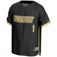 #1 Vanderbilt Commodores Lightweight Baseball Jersey - Black