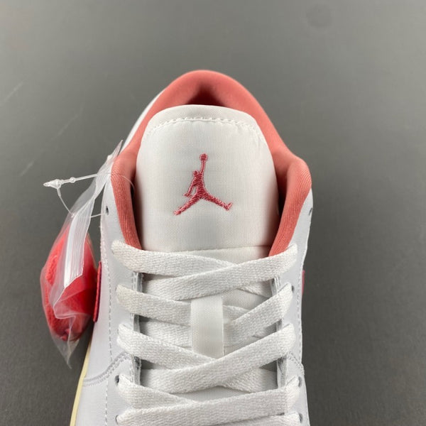 Low Top Sneakers, White Red Gray Colorway, Lace Up Design, Casual Gift for Sneaker Fans