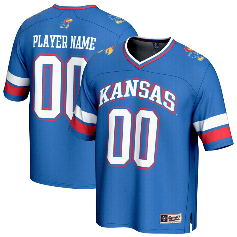 Kansas Jayhawks NIL Pick-A-Player Football Fashion Jersey - Royal