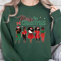 African American Holiday Sweatshirt, Black Girl Magic Christmas Sweatshirt, Melanin Queen Winter Sweatshirt, Comfy Sisterhood Crewneck