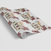 Fireside Santa Gift Wrap, Black Santa Wrapping Paper, African American Santa Wrapping Paper, Holiday Christmas Gift Wrap, Xmas Wrap Roll