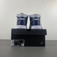 Mid Top Sneakers, Blue White Gray Pink Colorway, Lace Up Design, Casual Gift for Sneaker Fans