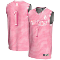 #1 USC Trojans Lightweight Basketball Fashion Jersey - Pink