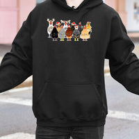 Santa Hat Farm Animal Hoodie, Christmas Chicken Hoodie, Humorous Holiday Rooster Sweatshirt, Adorable Winter Farm Graphic Hoodie