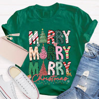 Festive Christmas Holiday Educator Shirt, Merry and Bright Teacher T-Shirt, Adorable Winter Classroom Tee, Teacher Holiday Present, Xmas Apparel