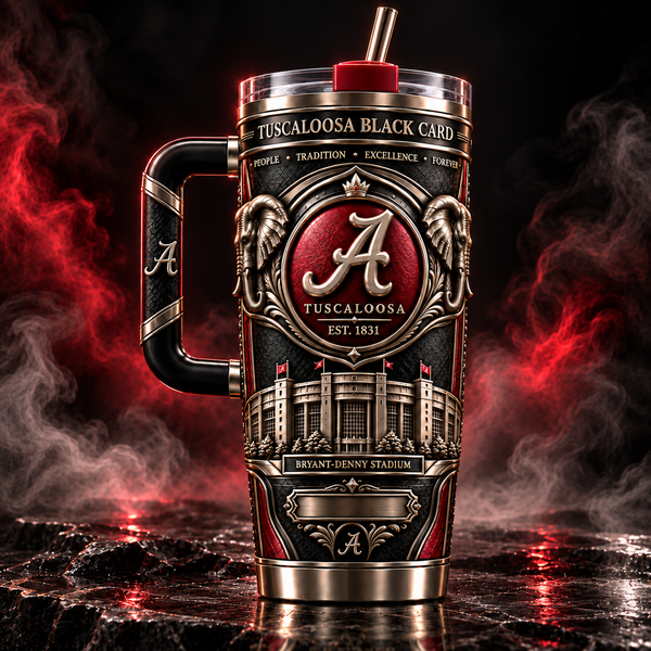 Tuscaloosa Black Card - Crimson, Bronze and Quiet Tradition - main