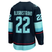 Seattle Kraken Oliver Bjorkstrand Deep Sea Blue Home Breakaway Player Jersey